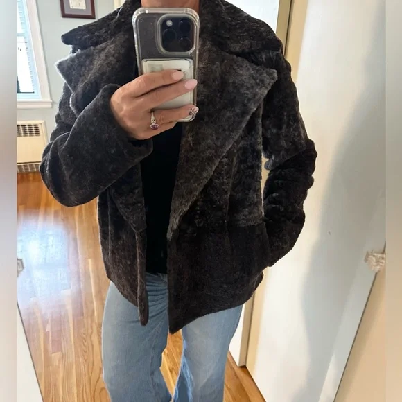 Theory Clairene Moto Jacket in Shearling - Picture 2 of 15